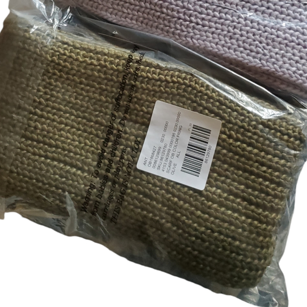 NWT Top Rated Fringe Scarfs by Anthropologie OS Olive 🫒 - Picture 5 of 5